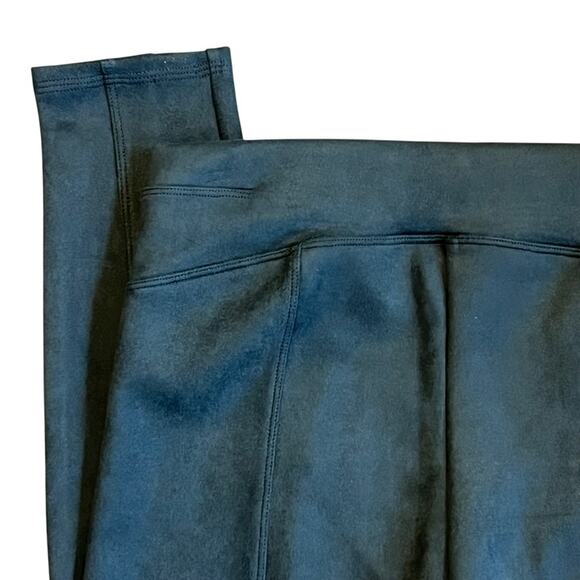 Spanx Women’s Sz S Green Faux Suede Pull On Pants High Rise - Picture 6 of 13